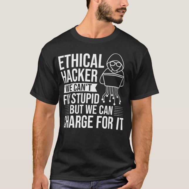 Ethical Hacker Certified Computer Hacking Password T-Shirt (Front)