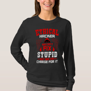 Ethical Hacker Cyber Apparel Ethical Hacking Blac T-Shirt