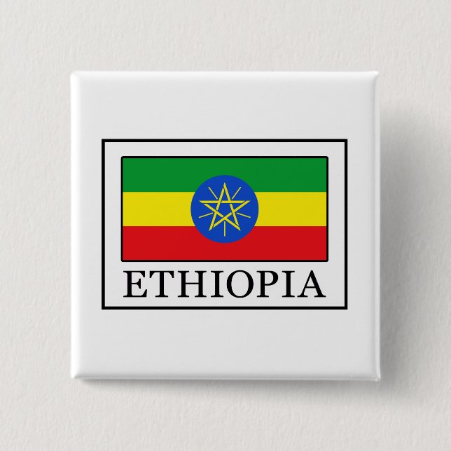 Ethiopia 2 Inch Square Button (Front)