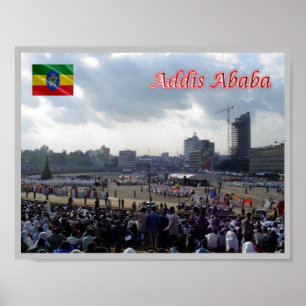 Ethiopia - Addis Ababa - Meskal square - Poster