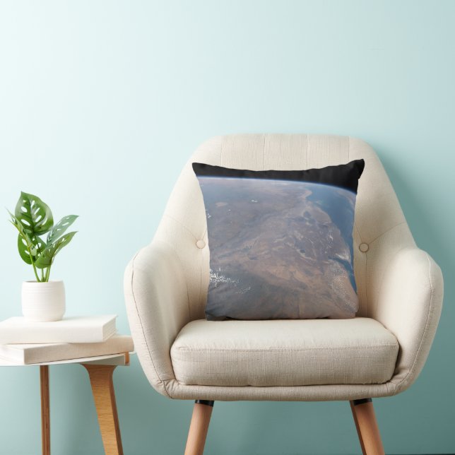 Ethiopia And Part Of The Red Sea Throw Pillow (Chair)