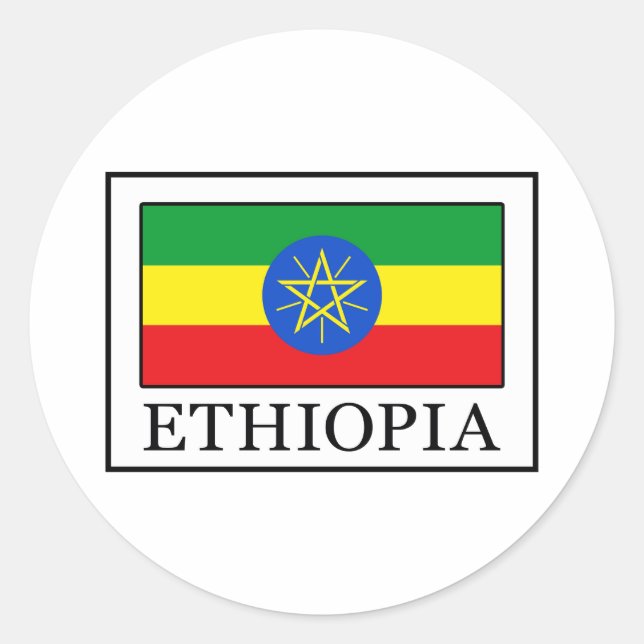 Ethiopia Classic Round Sticker (Front)