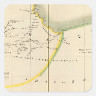 Ethiopia, Djibouti 33 Square Sticker