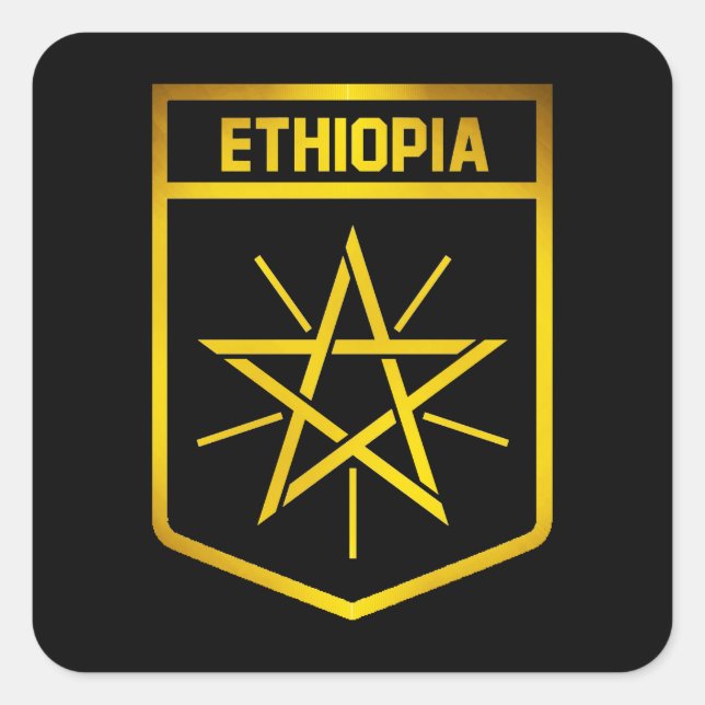 Ethiopia Emblem Square Sticker (Front)