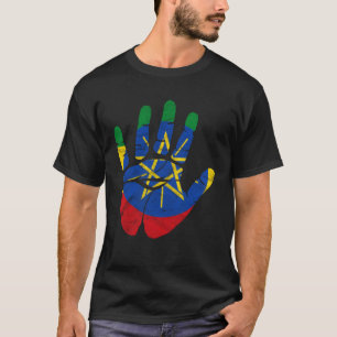 Ethiopia Ethiopian Africa Flag Proud Love Melanin  T-Shirt