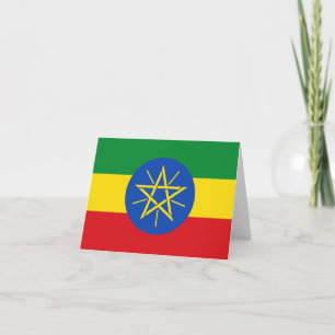 Ethiopia (Ethiopian) Flag Card