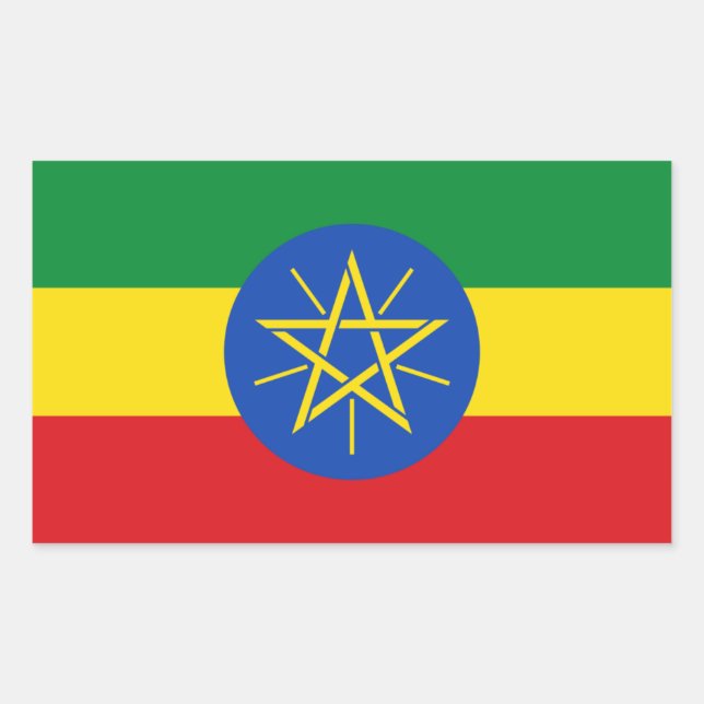 Ethiopia/Ethiopian Flag Sticker (Front)