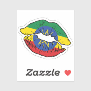 Ethiopia Ethiopian Lipstick Love Flag