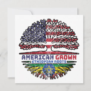 Ethiopia Ethiopian US American USA United States Card