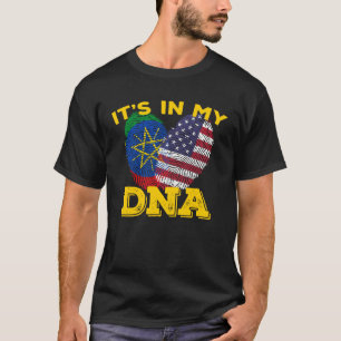Ethiopia Ethiopians Africa Flag Proud DNA American T-Shirt