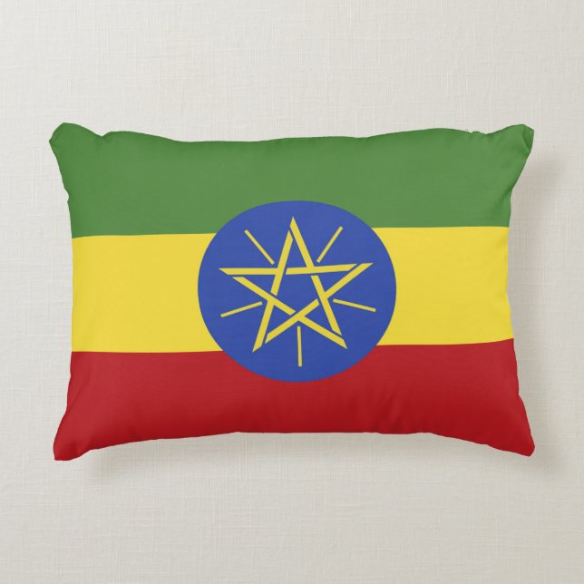 Ethiopia flag accent pillow (Front)