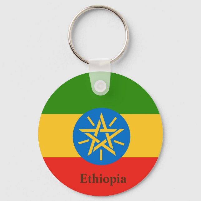 Ethiopia Flag Africa Keychain (Front)