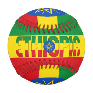 Ethiopia Flag and Coat of Arms Patriotic Baseball