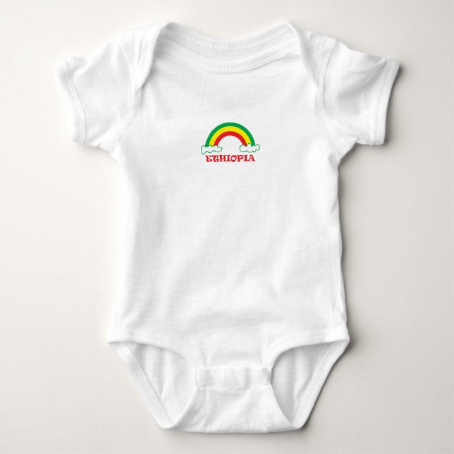Ethiopia Flag Baby Bodysuit (Front)