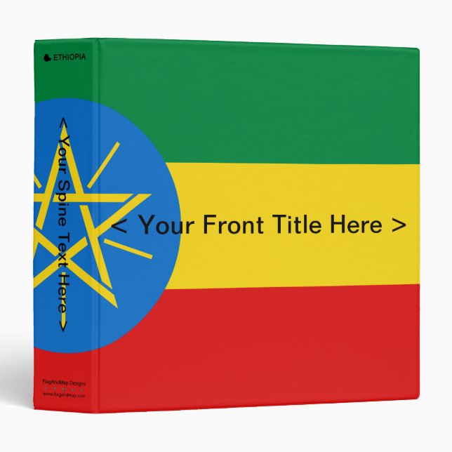 Ethiopia Flag Binder (Front/Spine)