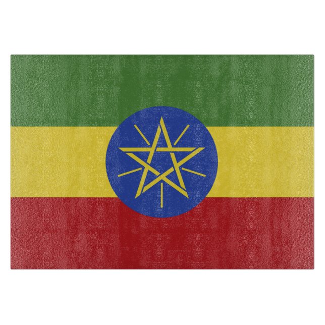 Ethiopia flag cutting board (Front)
