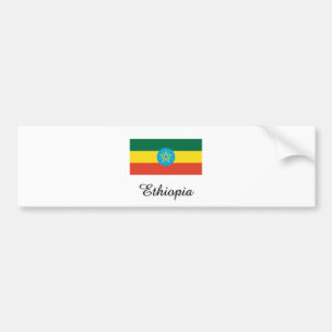 Ethiopia Flag Design Bumper Sticker
