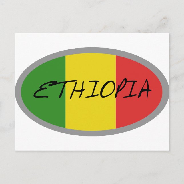 Ethiopia flag design! postcard (Front)
