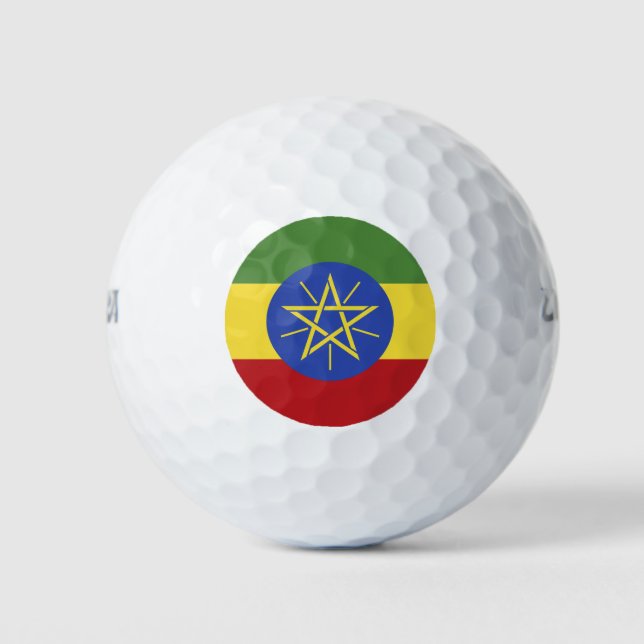 Ethiopia flag golf balls (Front)
