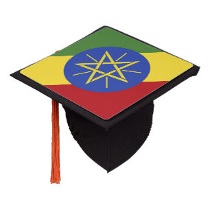 Ethiopia flag graduation cap topper