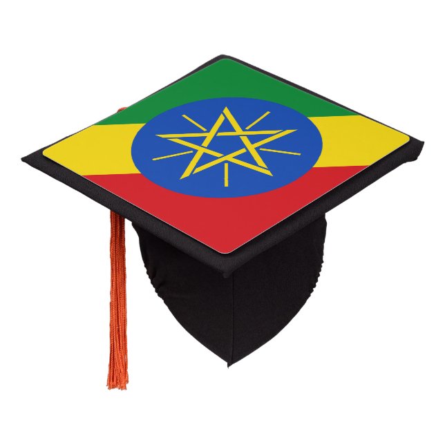 Ethiopia Flag Graduation Cap Topper (Angled)