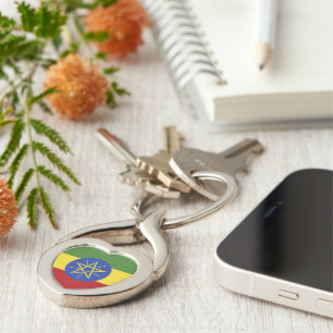 Ethiopia flag keychain