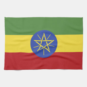 Ethiopia flag kitchen towel