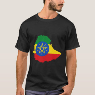 Ethiopia Flag Map T-Shirt