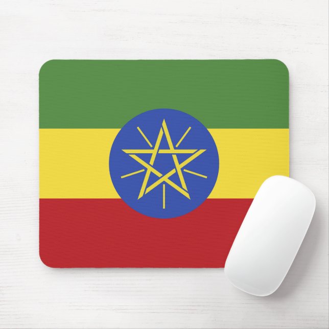 Ethiopia flag mouse pad (With Mouse)