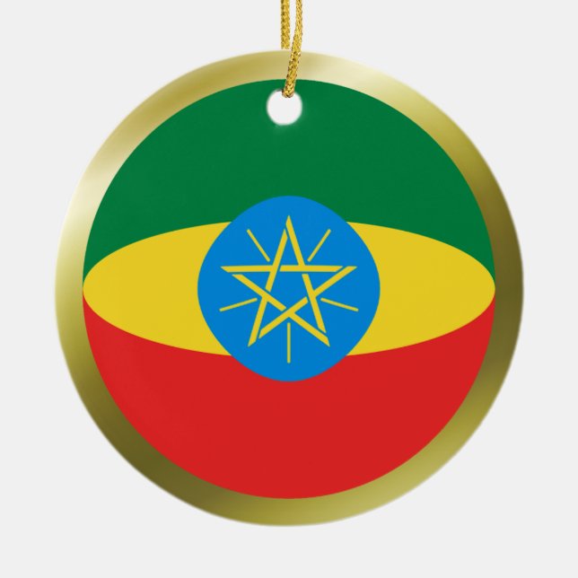 Ethiopia Flag Ornament (Front)