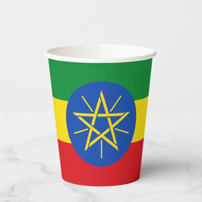 Ethiopia Flag Paper Cups (Left)