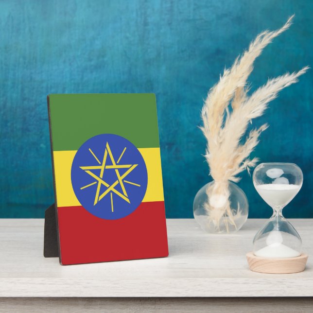Ethiopia flag plaque (Side)