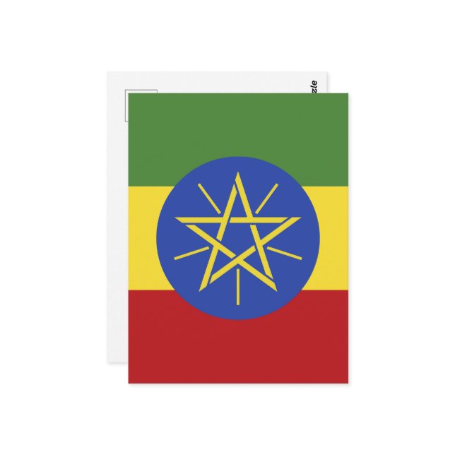 Ethiopia flag postcard (Front/Back In Situ)