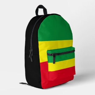 Ethiopia Flag Printed Backpack