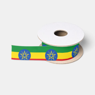 Ethiopia Flag Satin Ribbon
