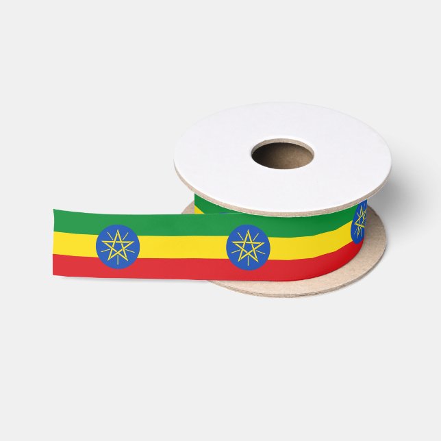 Ethiopia Flag Satin Ribbon (Spool)