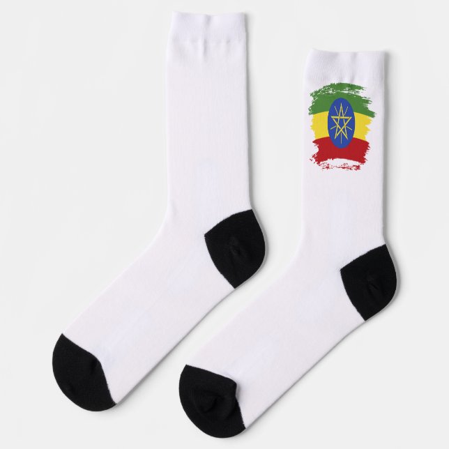 Ethiopia flag socks (Left)