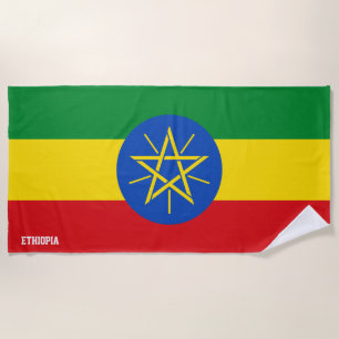 Ethiopia Flag Splendid Patriotic Beach Towel