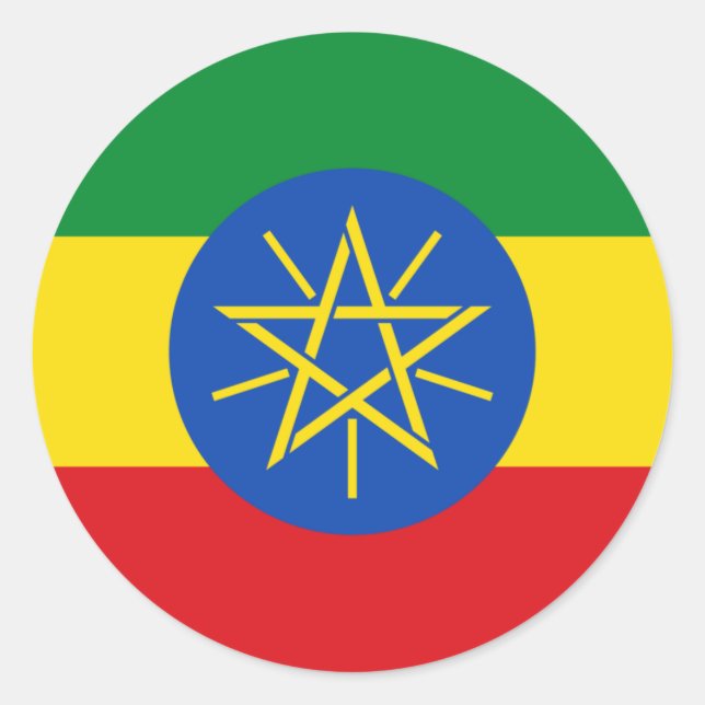 Ethiopia flag Sticker (Front)