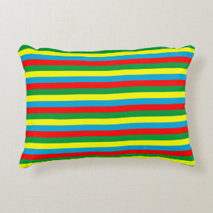 Ethiopia flag stripes country symbol pattern lines accent pillow