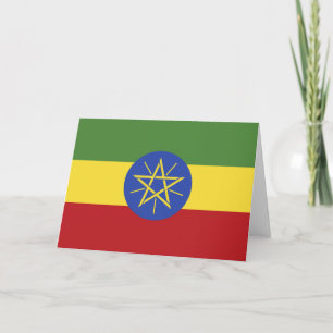 Ethiopia flag thank you card
