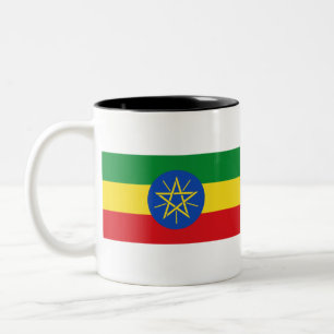 Ethiopia Flag Two-Tone Coffee Mug