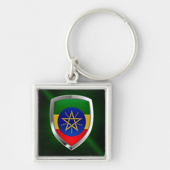 Ethiopia Mettalic Emblem Keychain (Front)