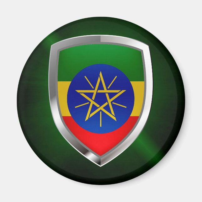 Ethiopia Mettalic Emblem Magnet (Front)