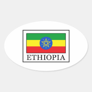 Ethiopia Oval Sticker