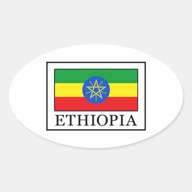 Ethiopia Oval Sticker (Front)