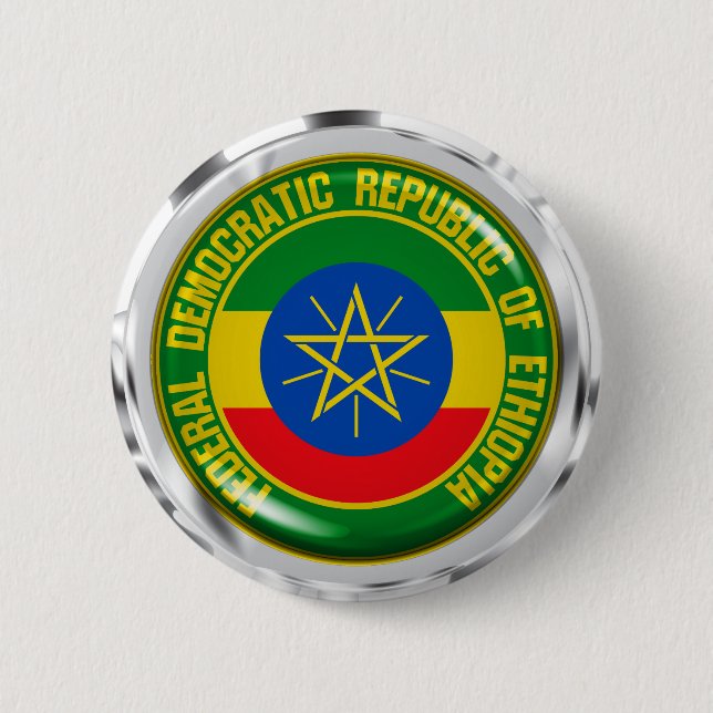 Ethiopia Round Emblem 2 Inch Round Button (Front)