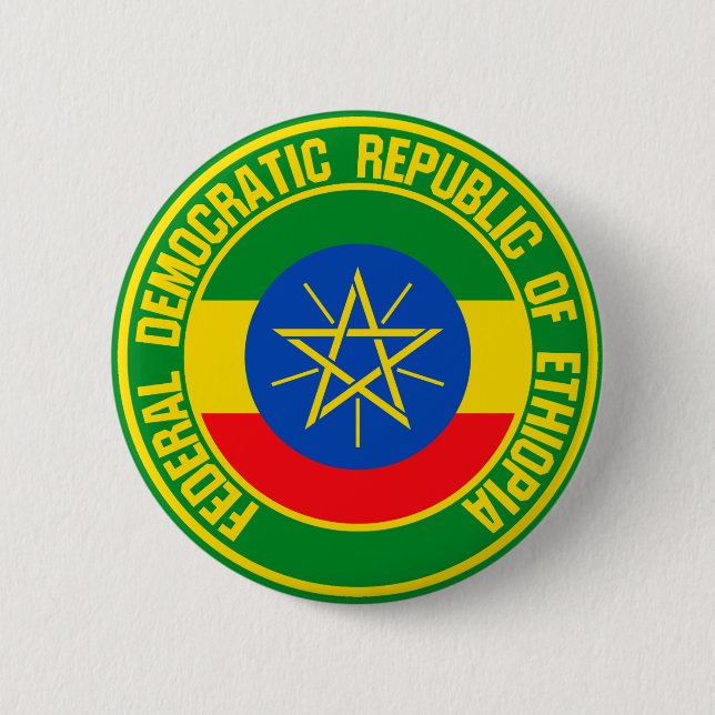 Ethiopia Round Emblem 2 Inch Round Button (Front)
