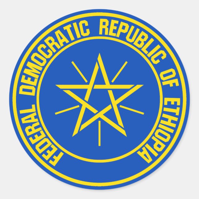 Ethiopia Round Emblem Classic Round Sticker (Front)