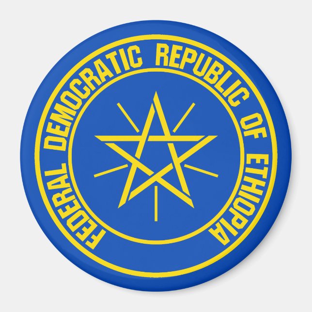 Ethiopia Round Emblem Magnet (Front)